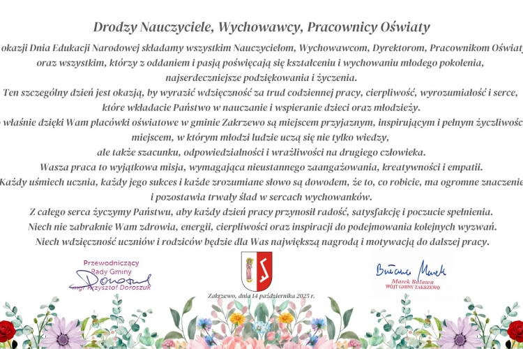 Miniatura Życzenia z okazji Dnia Edukacji Narodowej